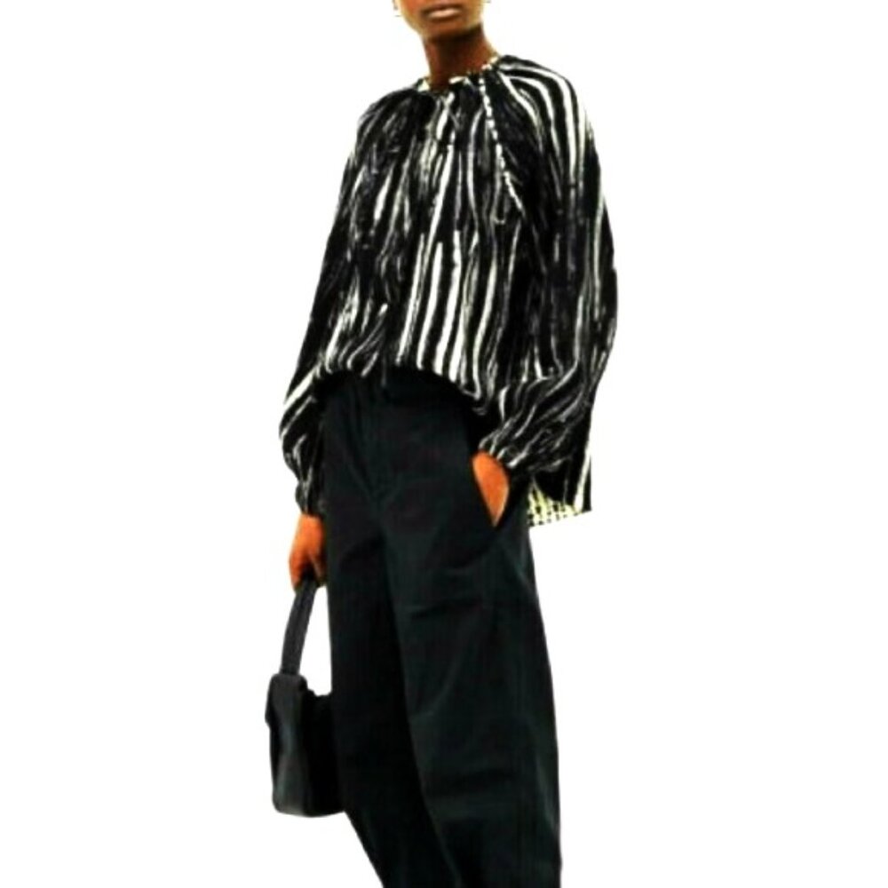 Proenza Schouler GEORGETTE Black TIE NECK Blouse* 8